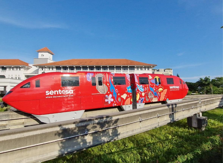 Sentosa Express Singapore Tàu điện Sentosa Express đưa du khách ra đảo Sentosa Singapore